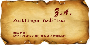 Zeitlinger Azálea névjegykártya
