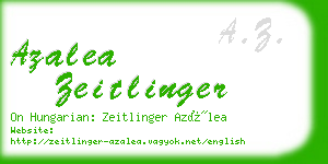 azalea zeitlinger business card
